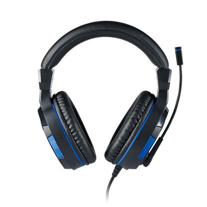 Bigben PS4 Stereo Gaming Headset, Over Ear, Wired USB, Black/Blue, Model PS4OFHEADSETV3