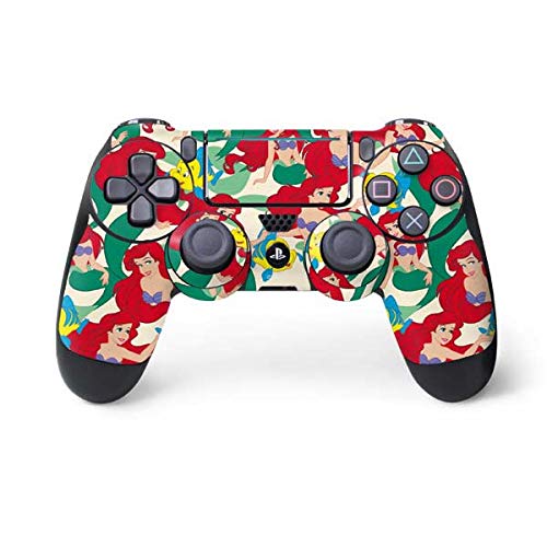 Skinit Decal Gaming Skin Compatible with PS4 Pro/Slim Controller - Officially Licensed Disney The Little Mermaid Ariel and Flounder Pattern Design