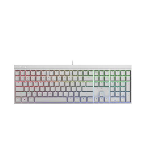 Cherry MX 2.0S Wired Gaming Keyboard with RGB Lighting Different MX Switching Characteristics: MX Black  MX Blue  MX Brown  MX RED and MX Silent RED (White - MX Silent Red Switch)