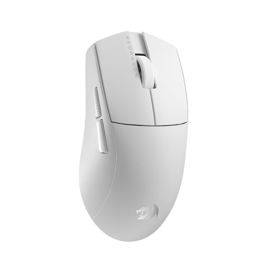 Redragon M916 PRO Wireless Gaming Mouse - Ultra-Light 49G, 26K DPI, Ergonomic Grip, Full Programmable Buttons, White