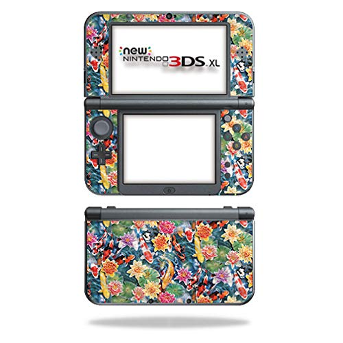 MightySkins Carbon Fiber Skin for Nintendo New 3DS XL (2015) - Koi Pond | Protective  Durable Textured Carbon Fiber Finish | Easy to Apply  Remove  and Change Styles | Made in The USA