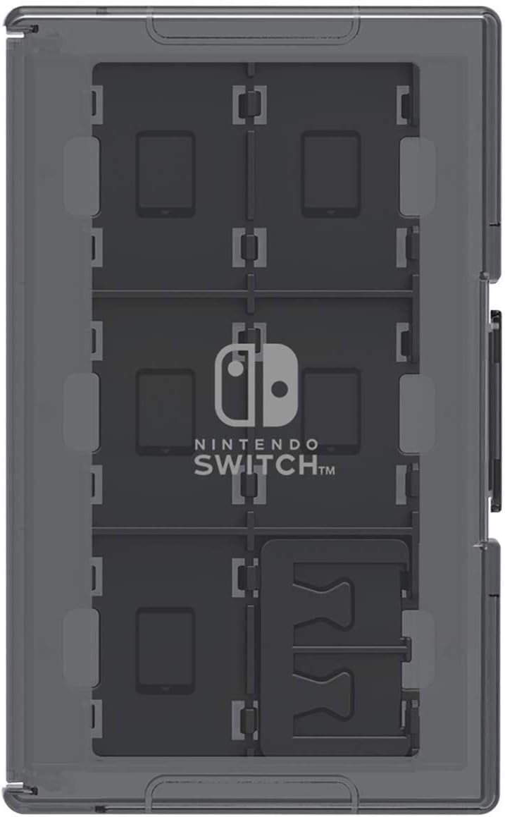 HORI Game Card Case 24 for Nintendo Switch - Officially Licensed, Black, Model NSW-025U
