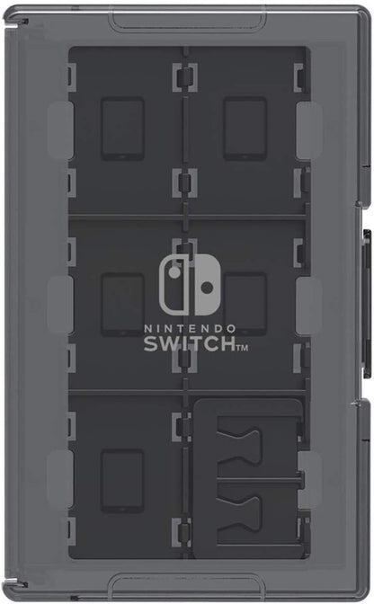 HORI Game Card Case 24 for Nintendo Switch - Officially Licensed, Black, Model NSW-025U