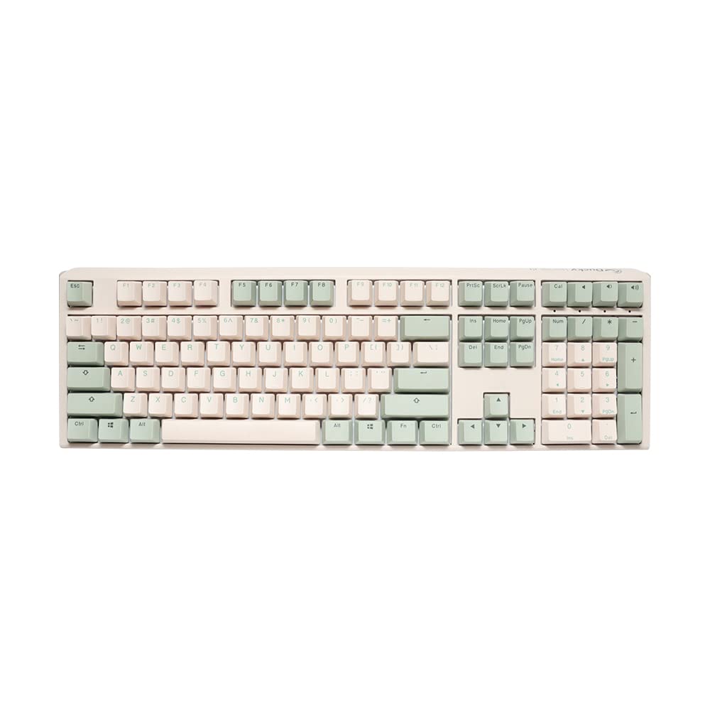 Ducky One 3 Matcha 100% Mechanical Keyboard: Quack Mechanics Dampening  Hot-Swappable Cherry MX Red Switches  High-Density PBT Tripleshot Keycaps  no RGB  US