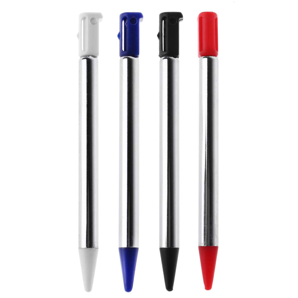Metal Short Adjustable Styluses Pens for 3DS DS Extendable Stylus Touch Pen Replacement (Metal Red)