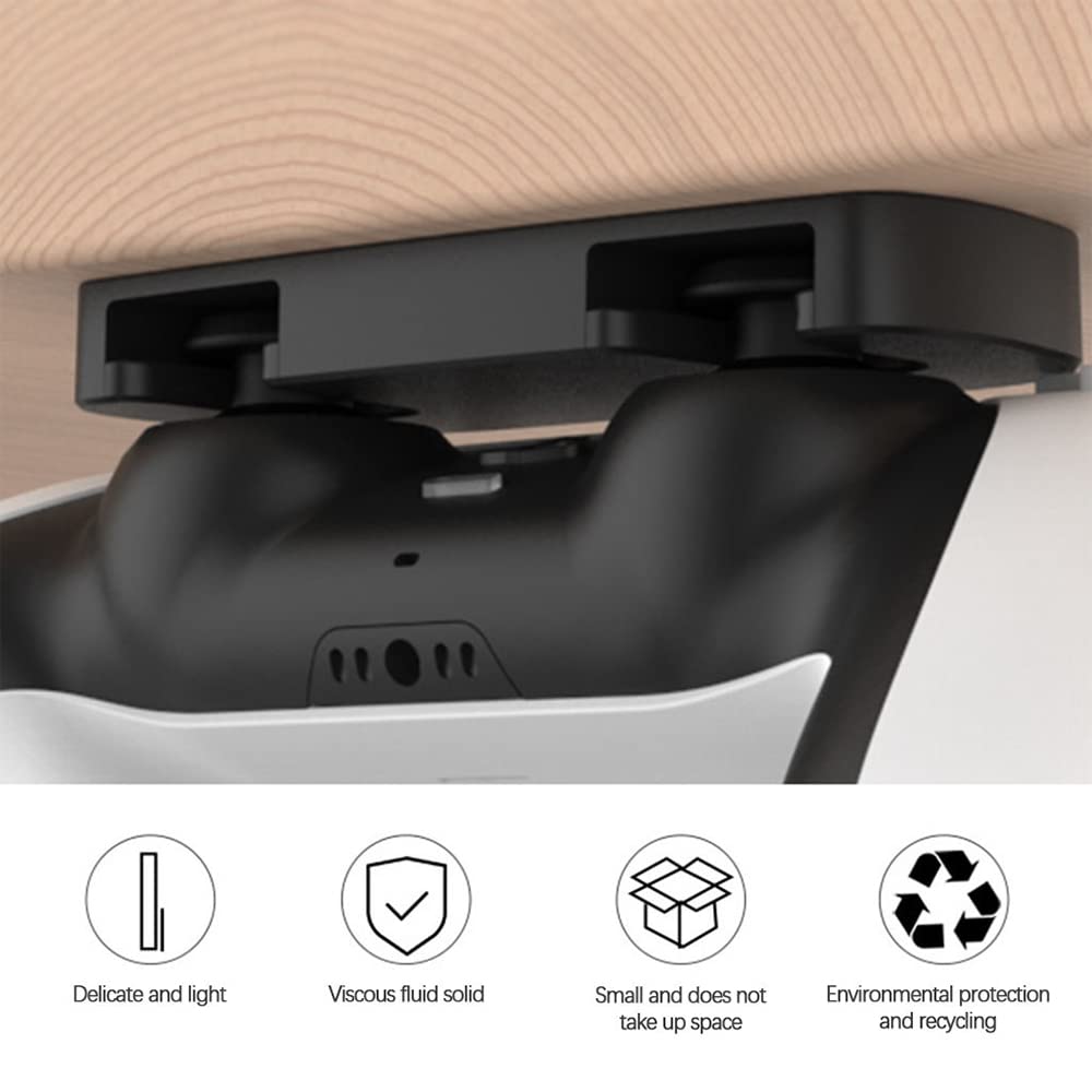 CKXIN Controller Table Stand for PS5/PS4 - Under Desk Mount, 1-Pack, Black, Durable ABS Material