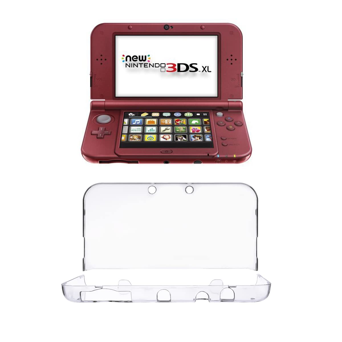 VSEER New 3DS XL Case - Ultra Clear Hard Shell Protective Cover - Model SEL-3DSXL-CLR - Hinge-Less Design