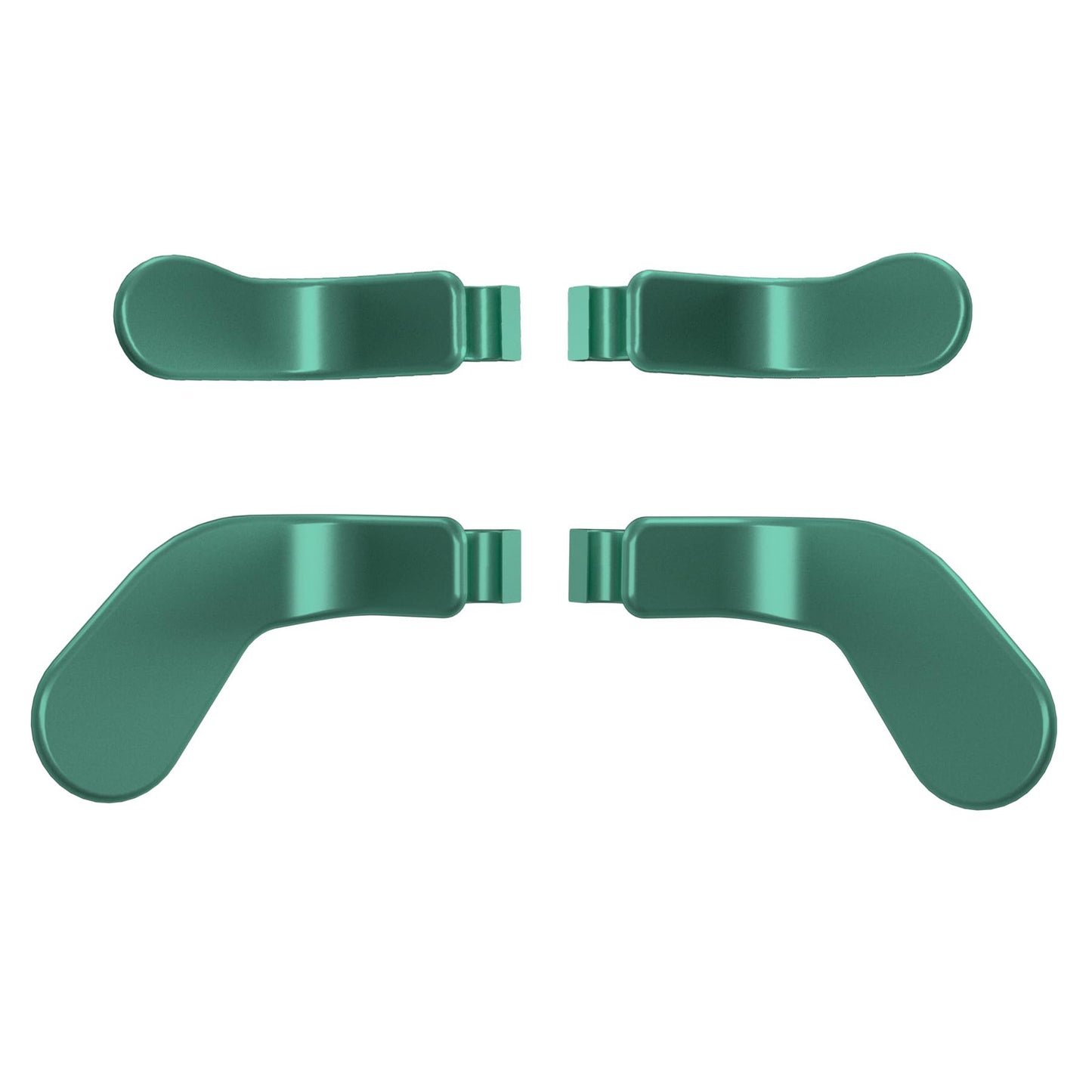 eXtremeRate 4 pcs Stainless Steel Paddles for Xbox Elite 2 Controller  Replacement Interchangeable Hair Trigger Locks for Xbox One Elite  Xbox Elite Series 2 Core Controller - Metallic Aqua Green
