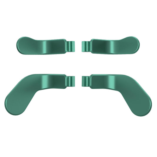 eXtremeRate 4 pcs Stainless Steel Paddles for Xbox Elite 2 Controller  Replacement Interchangeable Hair Trigger Locks for Xbox One Elite  Xbox Elite Series 2 Core Controller - Metallic Aqua Green