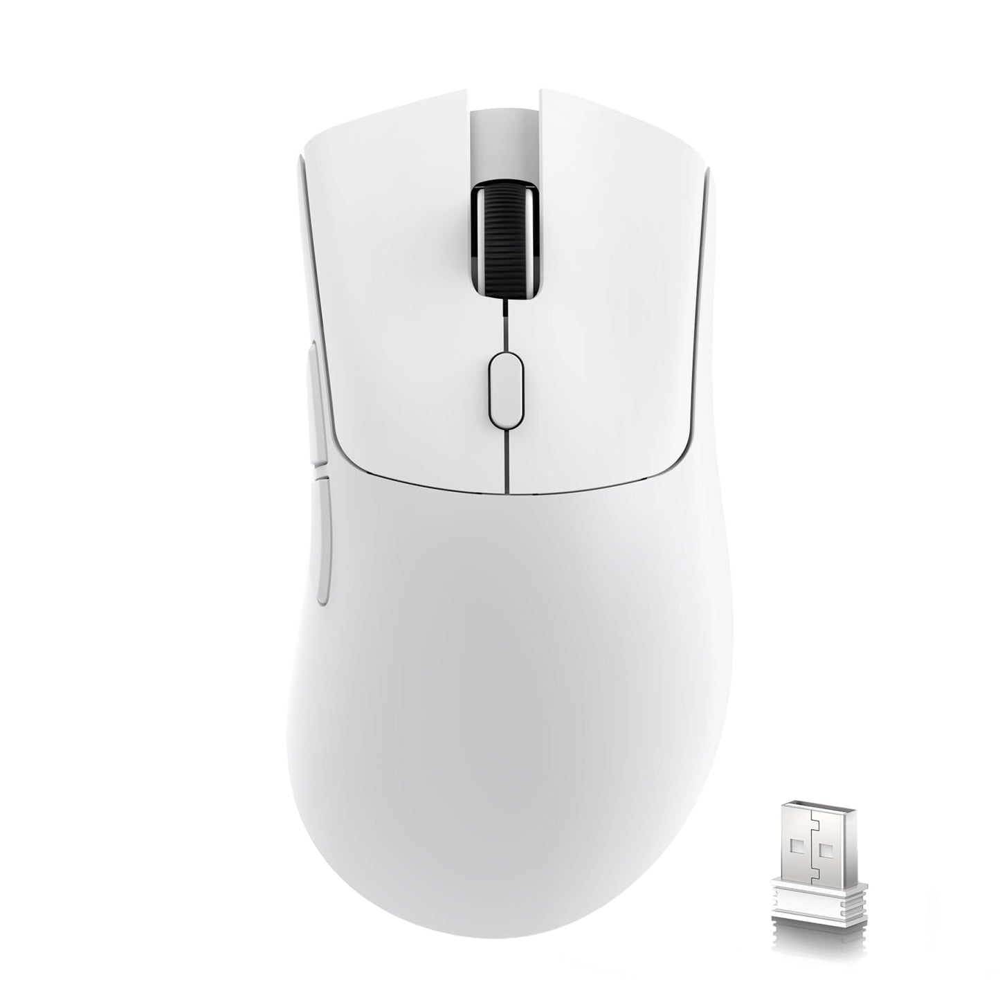 ATTACK SHARK R1 Wireless Gaming Mouse - 2.4G/Wired/BT5.2, 55g, 18K DPI, Ergonomic Design, White