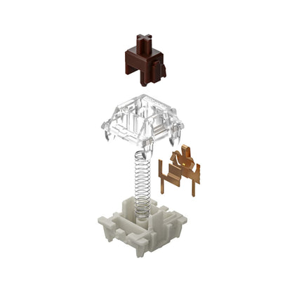 kutethy Gateron G Brown Pro Tactile Switches - Pre-lubed 3pin RGB SMD for Mechanical Keyboards (72 PCS, Brown)