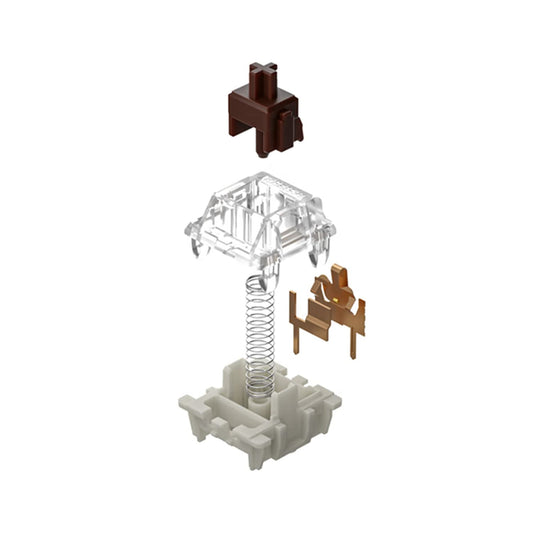 kutethy Gateron G Brown Pro Tactile Switches - Pre-lubed 3pin RGB SMD for Mechanical Keyboards (72 PCS, Brown)