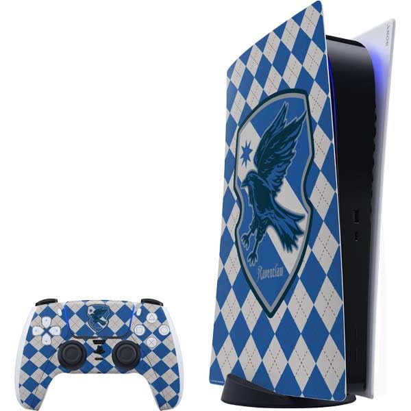 Skinit Decal Gaming Skin Compatible with PS5 Bundle - Officially Licensed Wizarding Worlds Harry Potter Ravenclaw Crest Design