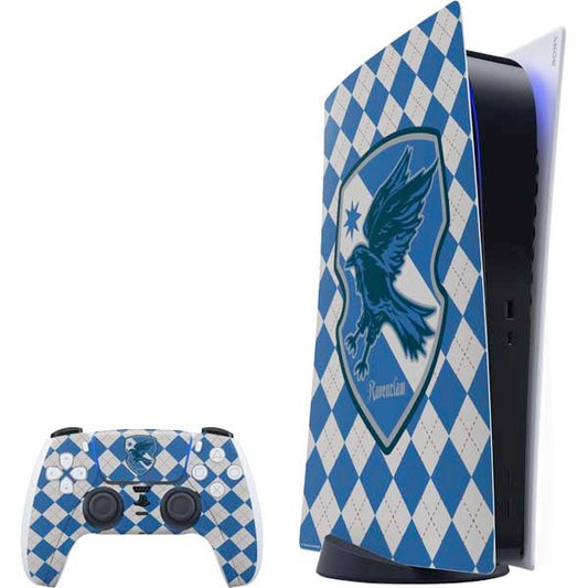 Skinit Decal Gaming Skin Compatible with PS5 Bundle - Officially Licensed Wizarding Worlds Harry Potter Ravenclaw Crest Design