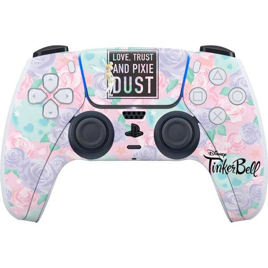 Skinit Decal Gaming Skin Compatible with PS5 Controller - Officially Licensed Disney Tinker Bell Love Trust and Pixie Dust Design