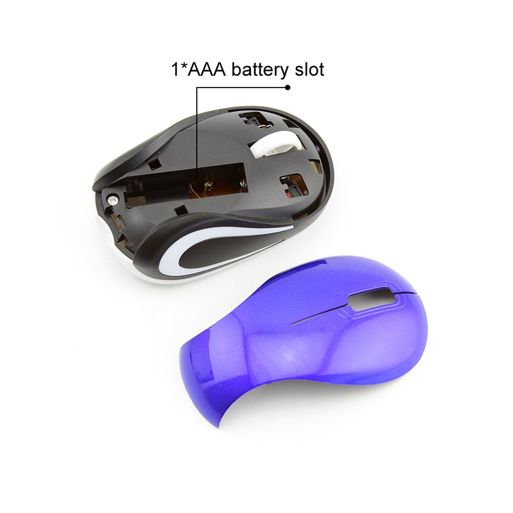 elec Space Wireless Mini Mouse for Travel - Portable Optical Mice with USB Receiver - Blue - Model 8541645634
