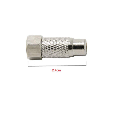 WICAREYO RF to Coax Adapter - 2PCS F Type Female to Male Plug, Silver, Compatible with Atari 2600, Model 8414831193664