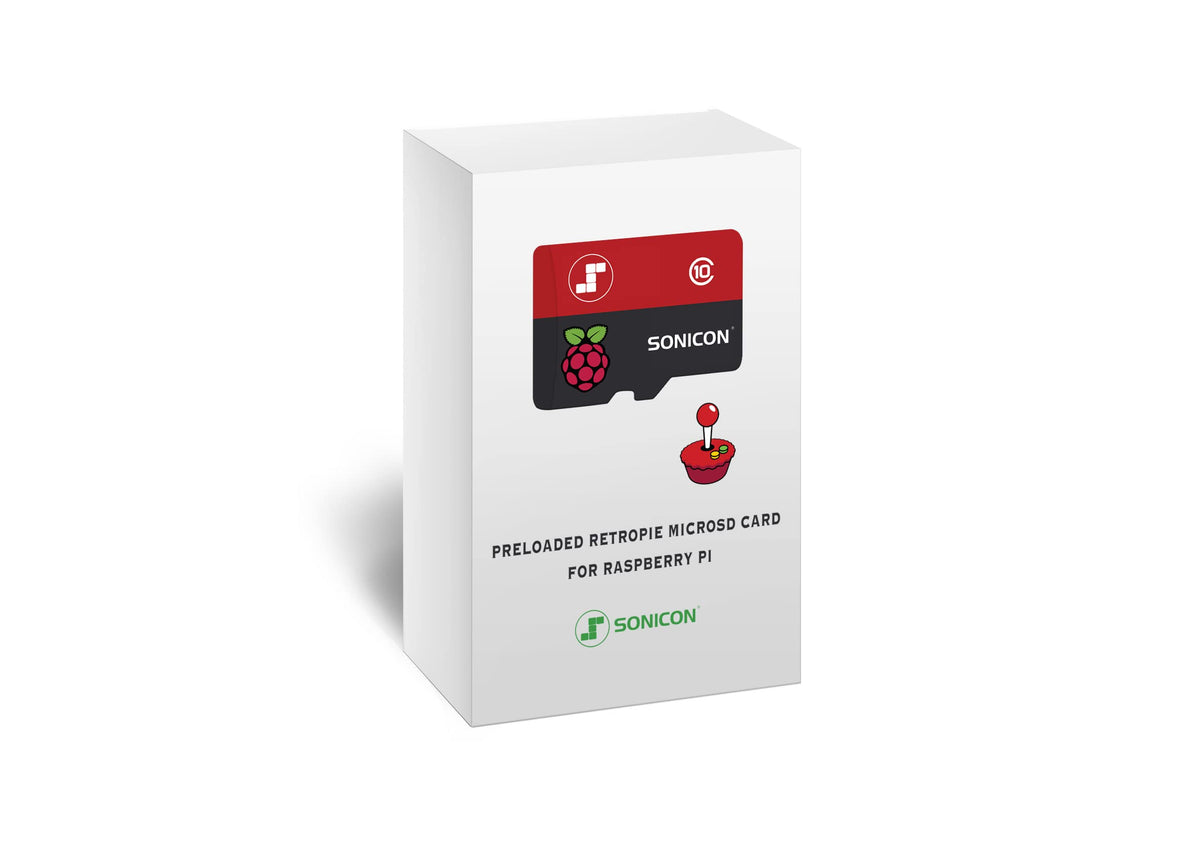 Sonicon Preloaded RetroPie Emulator MicroSD Card w/DC/PS1/FC/SFC/Sega/GB/Atari/Arcade/N64 for Raspberry Pi3/3B+/4/4B+/400 (64GB  for Raspberry Pi 4/4b+/400)