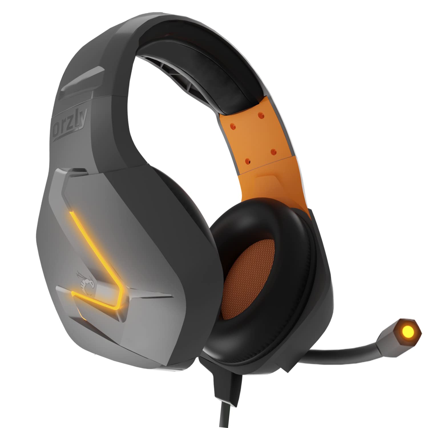 Orzly Gaming Headset (Orange) for PC and Gaming Consoles PS5  PS4  Xbox Series X | S  Xbox ONE  Nintendo Switch & Google Stadia Stereo Sound with Noise Cancelling mic - Hornet RXH-20 Vesuvius Edition