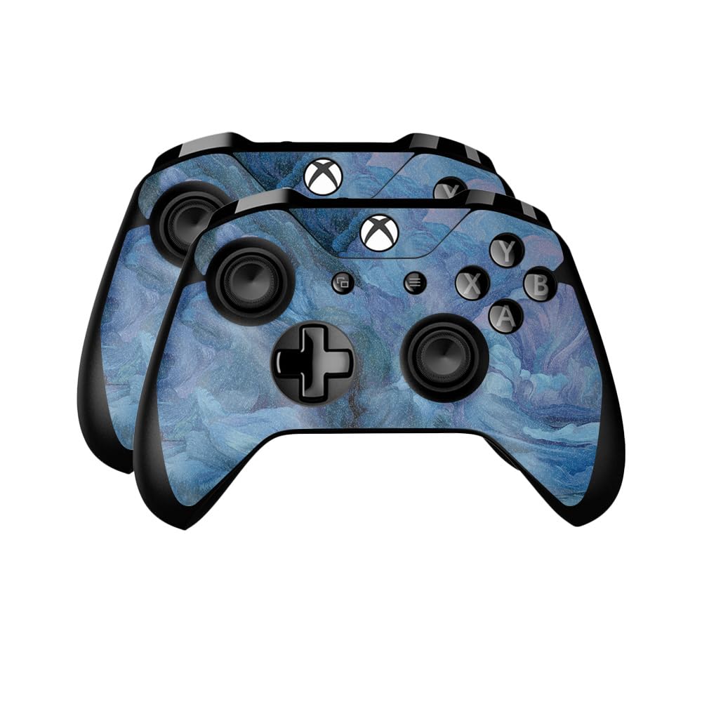 Glossy Glitter Skin Compatible with Microsoft Xbox One Controller (2 Pack) - Typhoon - Premium 3M Vinyl Protective Wrap Decal Cover - Easy to Apply | Crafted in The USA by MightySkins