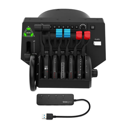 Honeycomb Aeronautical Bravo Throttle Quadrant Bundle with USB Hub - Black, Aluminum Construction