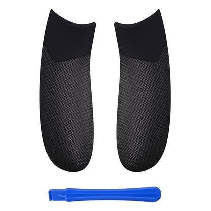 eXtremeRate Black Rubberized Grips for Xbox Series X/S Controller - Non-Slip Diamond Texture Side Rails - Model PX3C3001