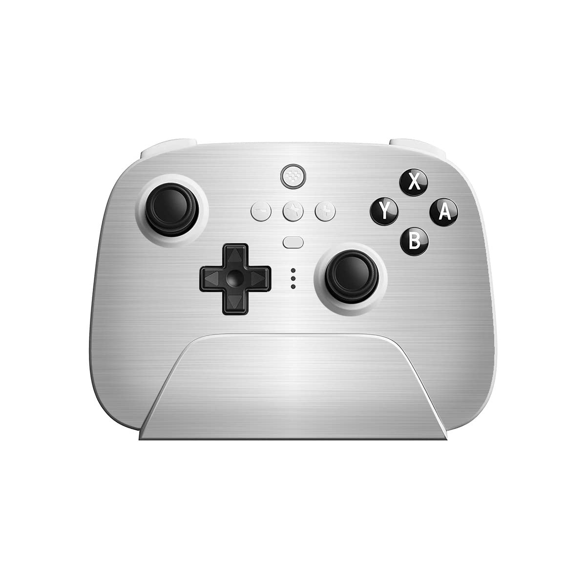 SopiGuard Sticker Skin for 8Bitdo Ultimate Wireless Controller Front and Buttons (Brushed Silver)