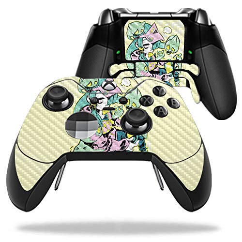 MightySkins Carbon Fiber Skin for Microsoft Xbox One Elite Controller - Ghosted | Protective  Durable Textured Carbon Fiber Finish | Easy to Apply  Remove  and Change Styles | Made in The USA