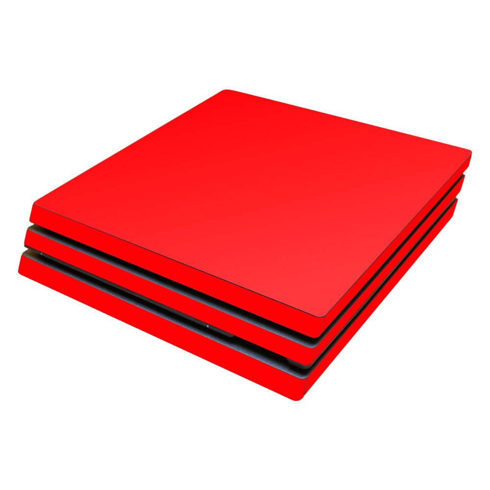 MIGHTY SKINS Skin for Sony PS4 Pro - Solid Red Vinyl Decal Wrap, Durable & Easy to Apply