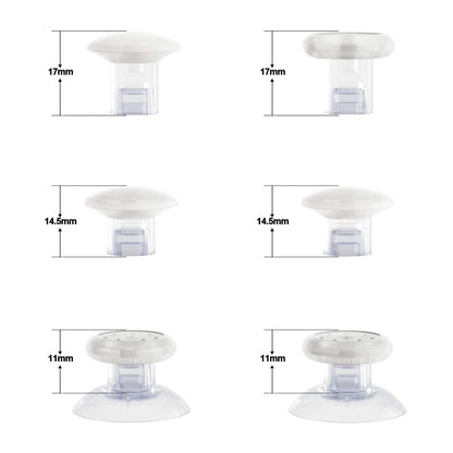 eXtremeRate ThumbsGear Ergonomic Thumbstick for PS5 & PS4 - 3 Adjustable Heights, Transparent, Model P4J1103