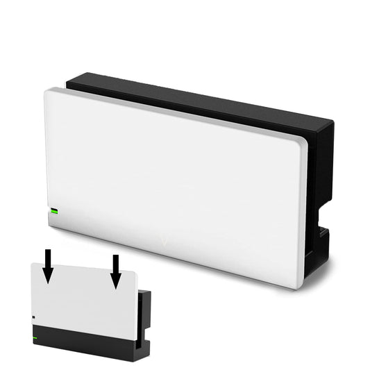 TIKOdirect Custom Faceplate Cover for Nintendo Switch Charging Dock  Hard PC Slim Shell Anti-Scratch [No Screwdriver Installation] for NS Docking Station  White