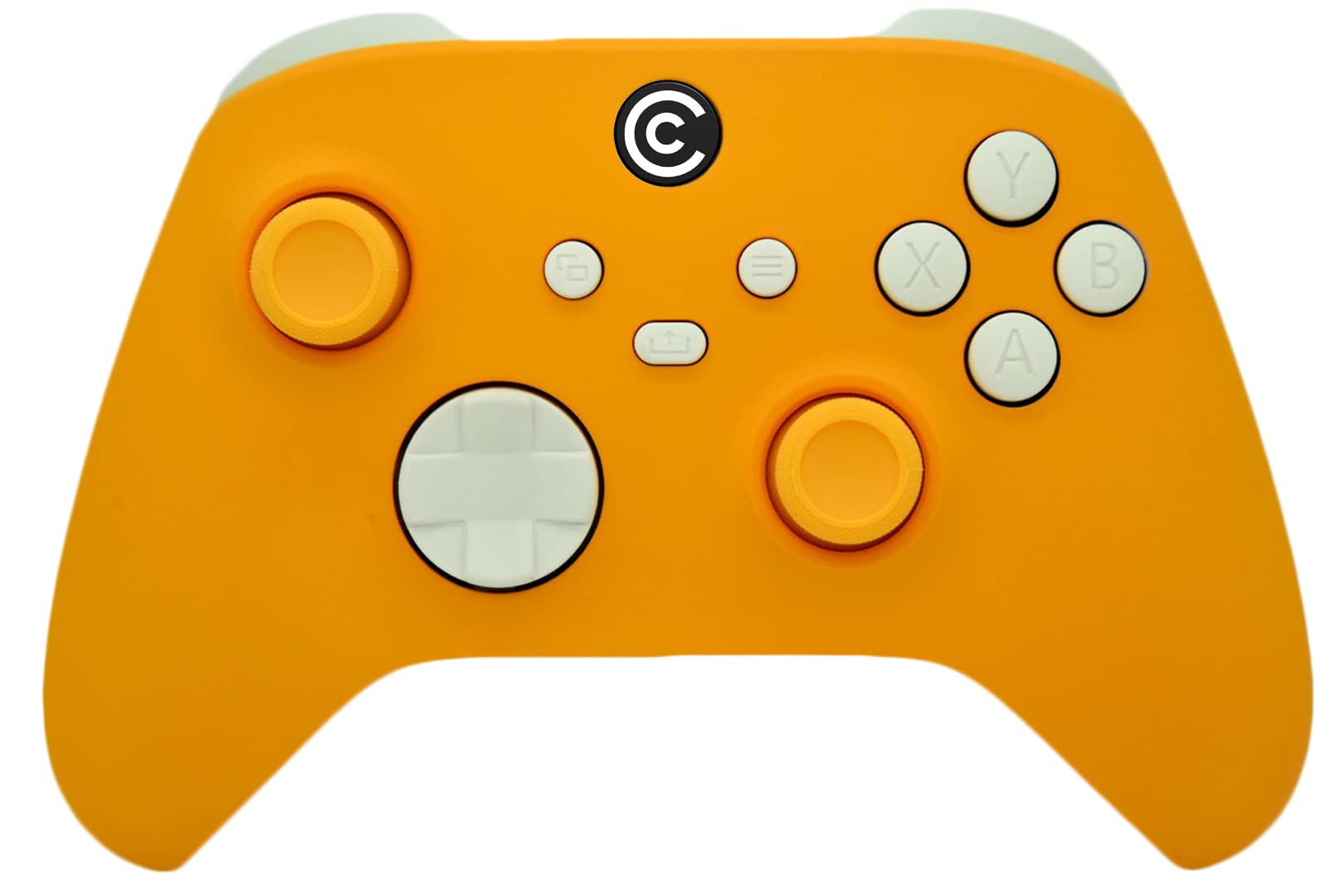 Custom Controllerzz Wireless Controller for PC - Yellow with White Inserts, Designer Series, Multiple Designs Available