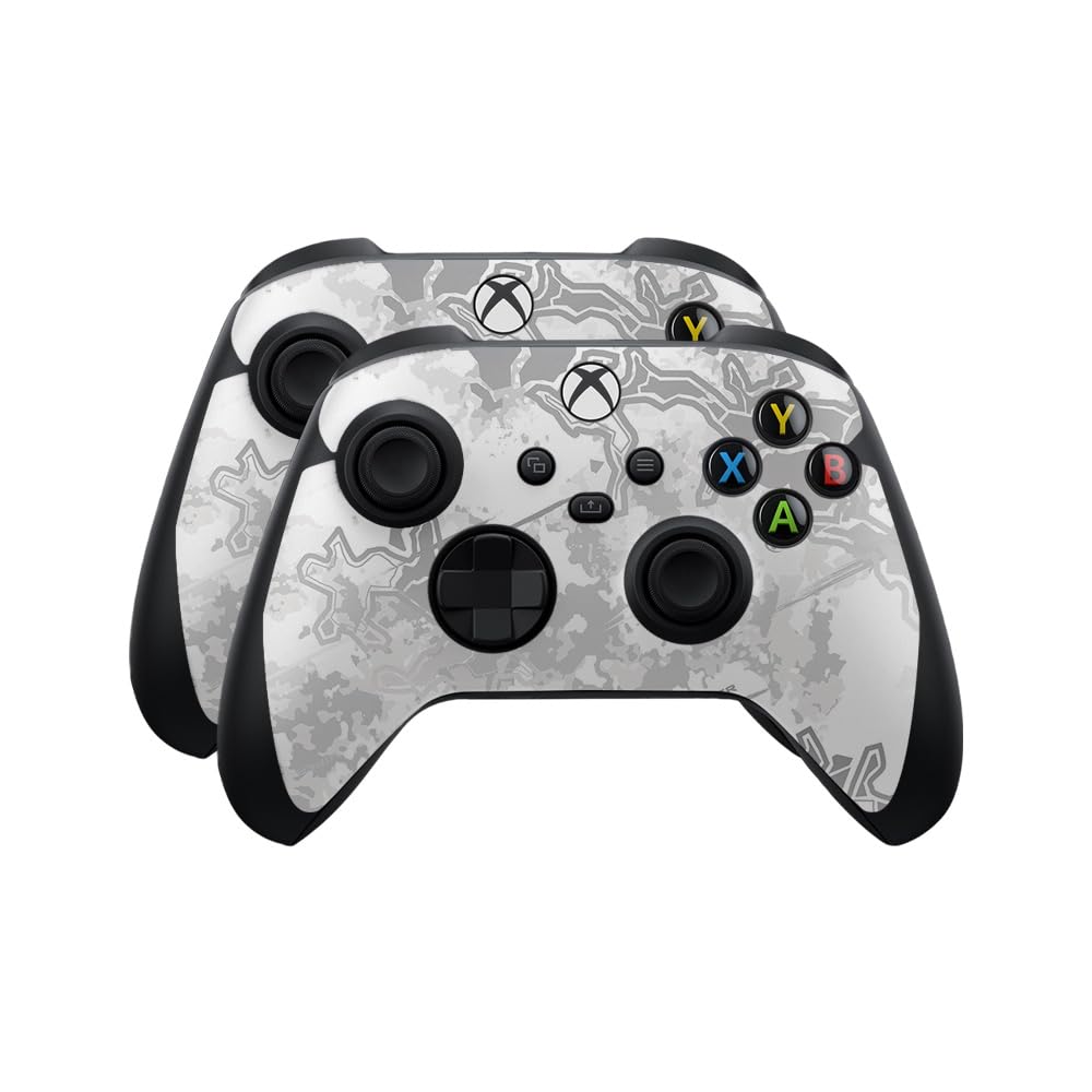 Skin Compatible with Microsoft Xbox Series X|S Controller (2 Pack) - Viper Snow - Premium 3M Vinyl Protective Wrap Decal Cover - Easy to Apply | Crafted in The USA by MightySkins