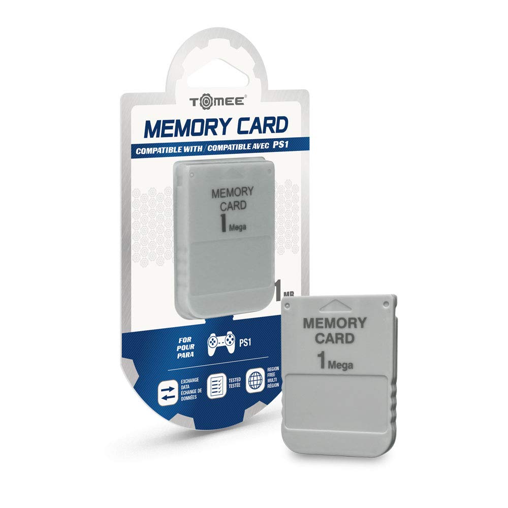 Hyperkin Tomee 1MB Memory Card for PS1 - White, Model 813048011347