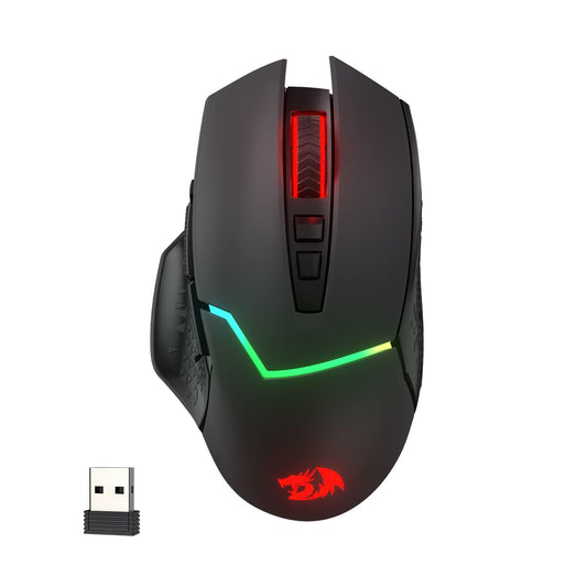 Redragon M690 PRO Wireless Gaming Mouse - 8000 DPI, 8 Macro Buttons, Ergonomic Design, Black for PC/Mac/Laptop