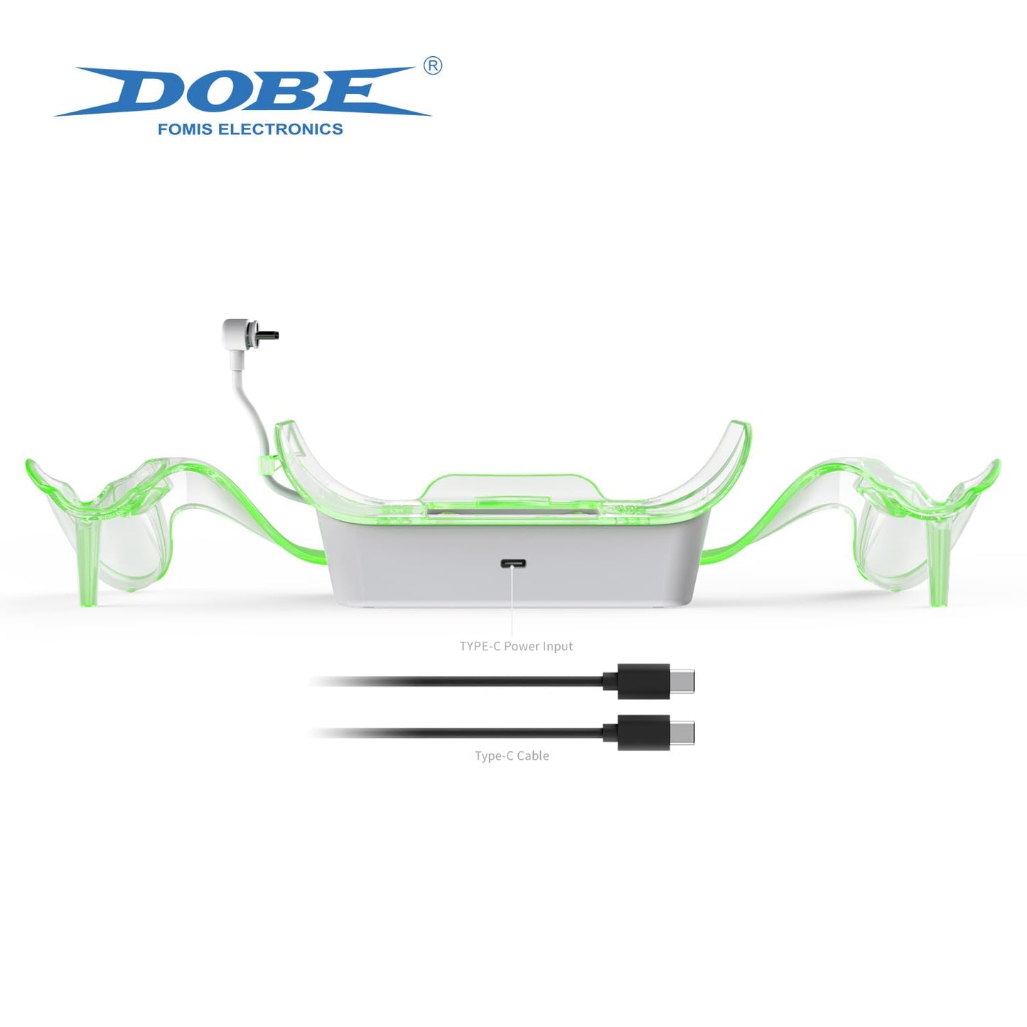 DOBE Charging Kit for Quest2/Quest3/Quest3S VR Headset - Fast 5V 3A Charging, Two 2000mAh Rechargeable Batteries, Model TY-386