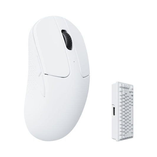 Keychron M3 Mini Wireless Mouse - 4K, Bluetooth 5.1, 26,000 DPI, Ultra-Lightweight, White, Model M3M-A5