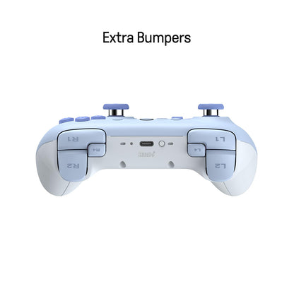 8Bitdo Ultimate 2C Bluetooth Controller - Hall Effect Joysticks, Remappable L4/R4, Motion Control, Rumble, Turbo - Blue