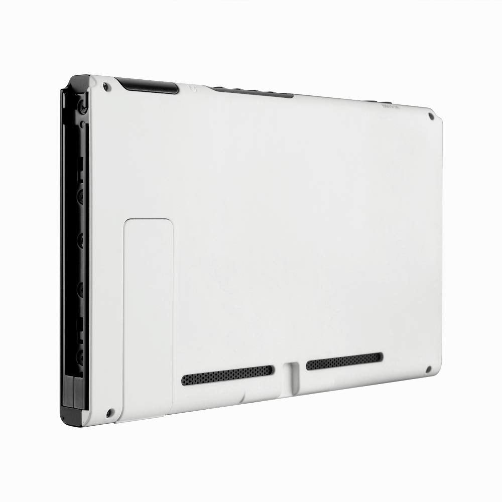 eXtremeRate White Console Back Plate for Nintendo Switch  DIY Replacement Housing Shell Case for Nintendo Switch Console with Kickstand [Only The Backplate  NOT The Console]
