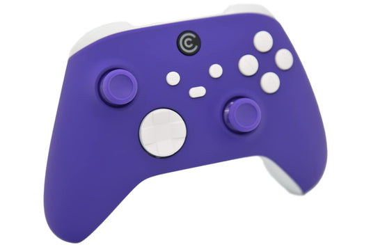 Custom Controllerzz Wireless Controller for PC & Xbox - Purple with White Inserts