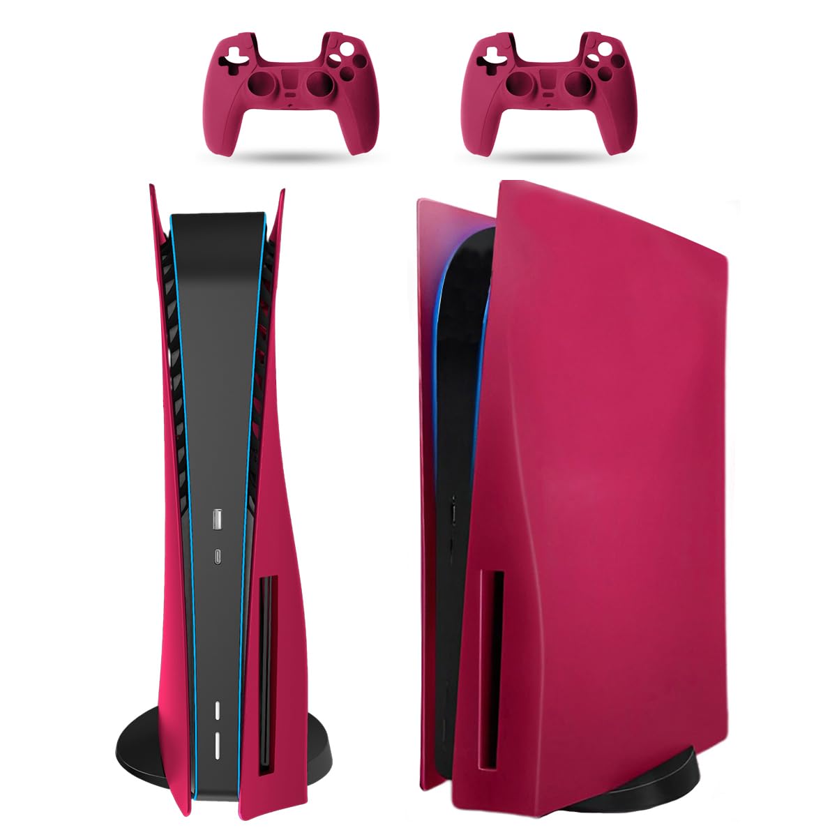 PEYANZ PS5 Console Cover Fit for Disc Edition, ABS Shell, Replacement Faceplate, Anti-Scratch Dustproof, with Extra 2pcs Free Co