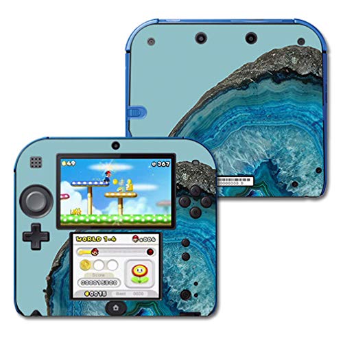 MIGHTY SKINS Nintendo 2DS Skin - Blue Agate Vinyl Decal Wrap, Durable & Easy to Apply, Model NI2DS-Blue Agate