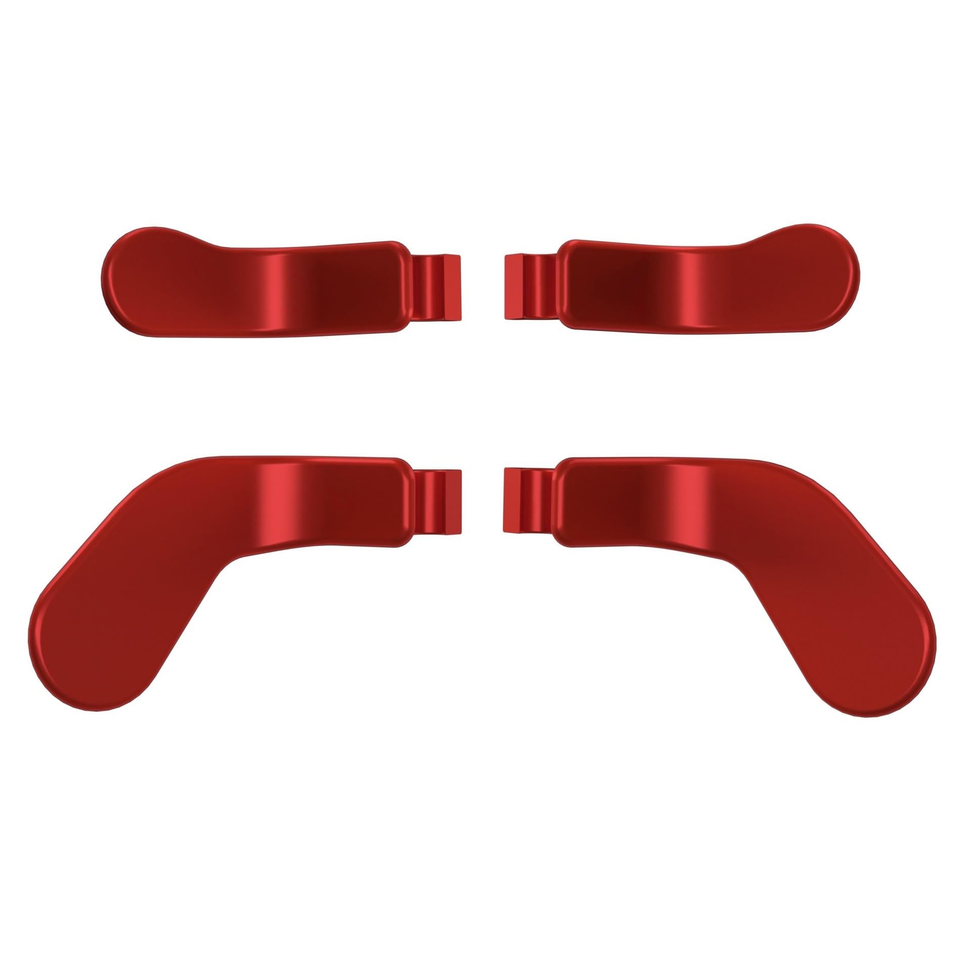 eXtremeRate 4 pcs Metallic Scarlet Red Stainless Steel Paddles  Replacement Interchangeable Hair Trigger Locks for Xbox One Elite  Xbox Elite Series 2 & Elite 2 Core Controller