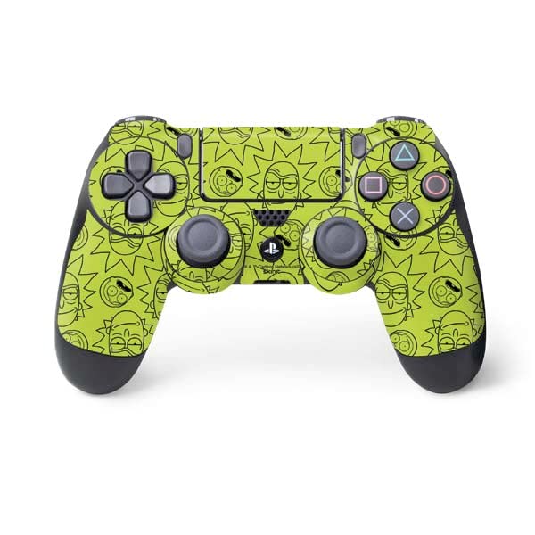 Skinit Decal Gaming Skin Compatible with PS4 Controller - Officially Licensed Adult Swim Rick and Morty Rick and Morty All Over Print Design