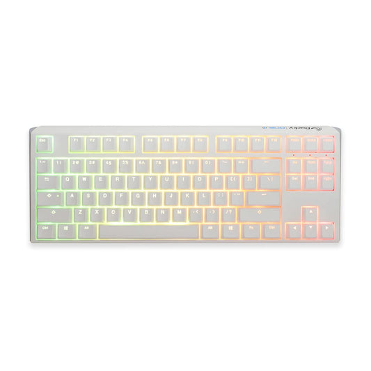 Ducky One 3 TKL Pure White Hotswap RGB Mechanical Keyboard (Cherry MX Silent Red)
