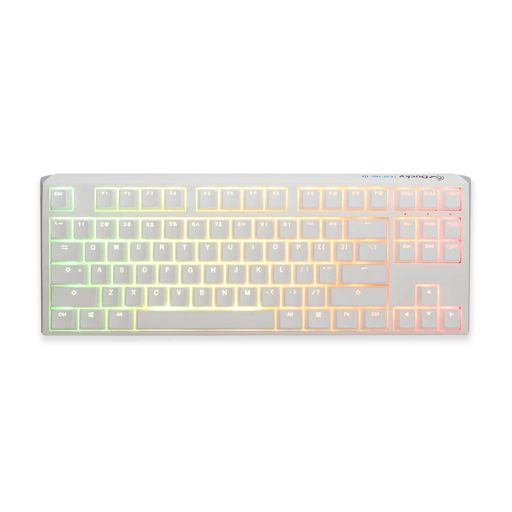 Ducky One 3 TKL Pure White Hotswap RGB Mechanical Keyboard (Cherry MX Brown)