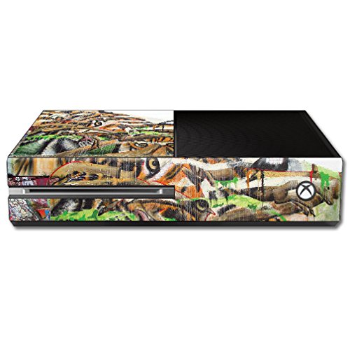 MightySkins Skin Compatible with Microsoft Xbox One - Tiger Eyes | Protective, Durable, and Unique Vinyl Decal wrap Cover | Easy