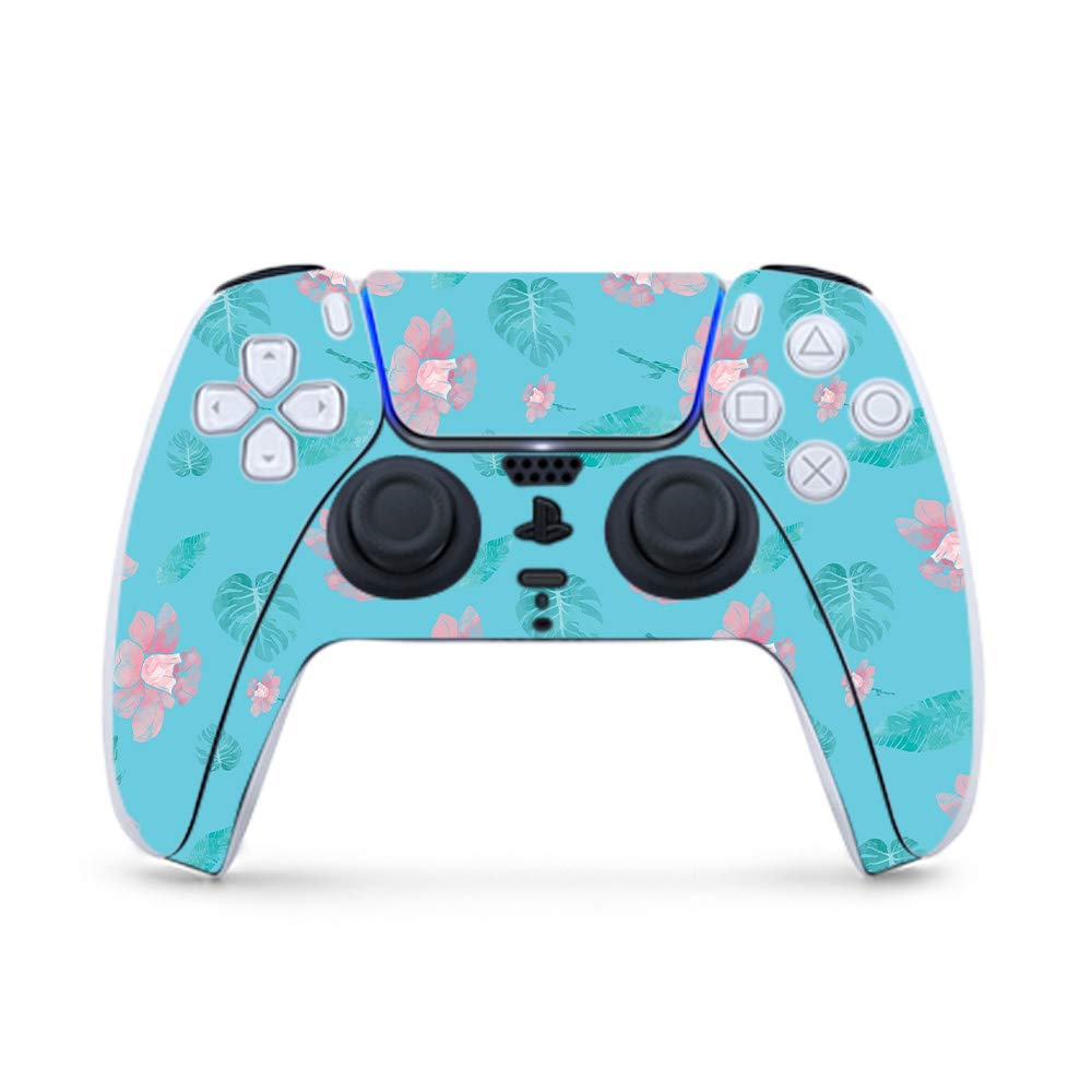 MightySkins Gaming Skin for PS5 / Playstation 5 Controller - Water Flowers | Protective Viny wrap | Easy to Apply and Change Style | Made in The USA