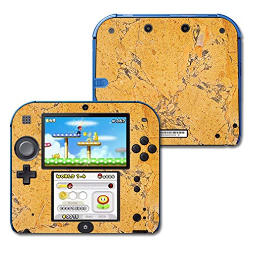 MIGHTY SKINS Nintendo 2DS Skin - Saffron Marble Vinyl Decal Wrap, Protective & Durable, Easy to Apply, Model NI2DS-Saffron Marble