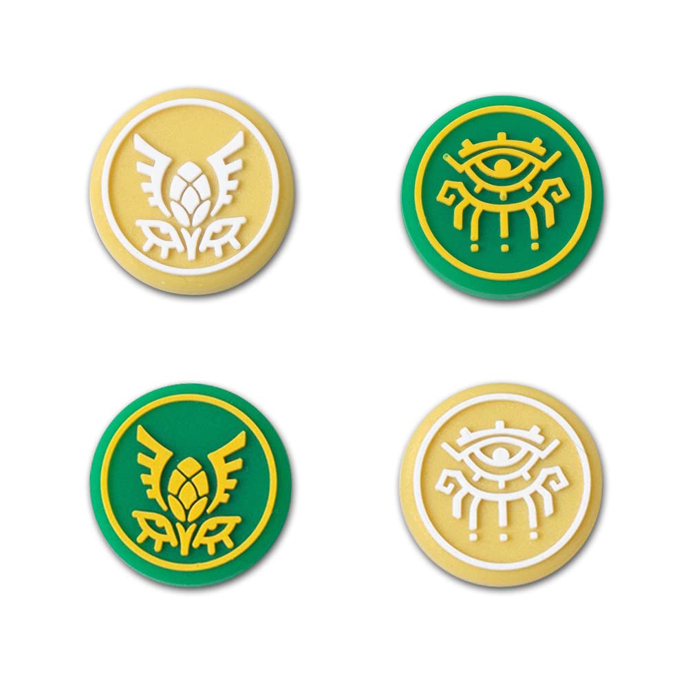 PERFECTSIGHT Switch Thumb Grips  Cute Badge Joystick Caps for Nintendo Switch  4 PCS Thumbstick Cover for Switch Lite/OLED  Analog Stick Button Cover for NS Joycon Controller (Totem)
